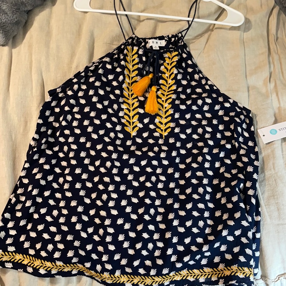 THML Silvano Embroidery Detail Top